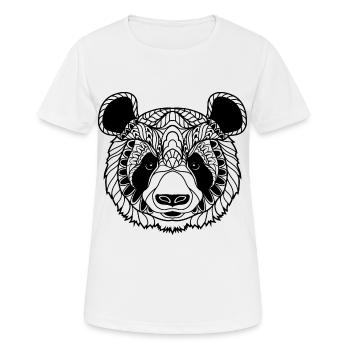 Cute Panda Face Illustration - T-shirt respirant Femme - blanc - Devant - AI Model Female 172 dark (172cm)