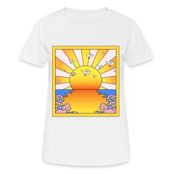 Kalifornien Orange Sunshine LSD Blotter - Frauen T-Shirt atmungsaktiv - Weiß - Vorne - AI Model Female 172 dark (172cm)