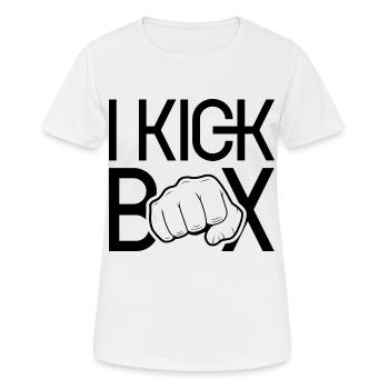 Ich Kickboxe Kickboxer Kickboxen Kickboxing - Frauen T-Shirt atmungsaktiv - Weiß - Vorne - AI Model Female 172 dark (172cm)