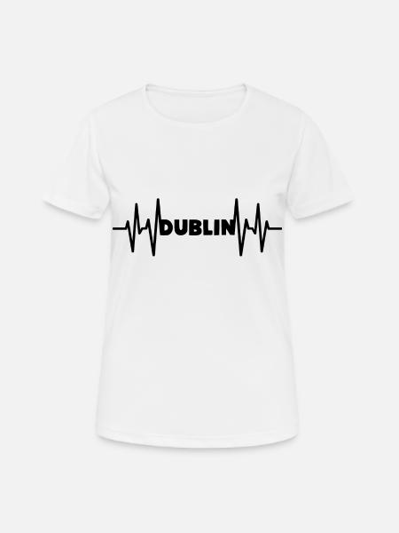 DUBLIN Heartbeat Ireland Capital Love - Women's Breathable T-Shirt - white