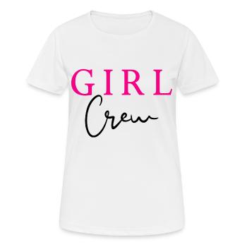 GIRL Crew Girlfriend Women Team - Women's Breathable T-Shirt - white - Front - AI Model Female 172 dark (172cm)