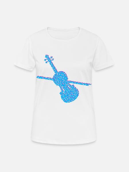 Violon - T-shirt respirant Femme - blanc