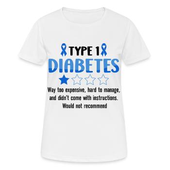 Diabetes Awareness Blue Diabetes Band Diabetes - Women's Breathable T-Shirt - white - Front - AI Model Female 172 dark (172cm)