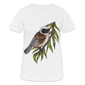 Niedliche Beutelmeise Naturliebhaber Ornithologe - Frauen T-Shirt atmungsaktiv - Weiß - Vorne - AI Model Female 172 dark (172cm)