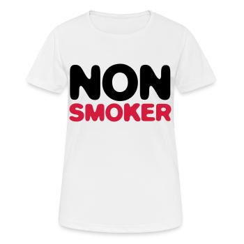 Ich bin Nichtraucher! - Frauen T-Shirt atmungsaktiv - Weiß - Vorne - AI Model Female 172 dark (172cm)