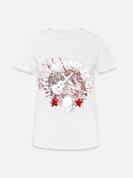 licence_to_rock_a - T-shirt respirant Femme - blanc
