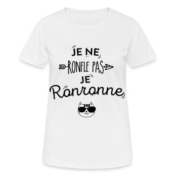 Je ne ronfle pas !!! - T-shirt respirant Femme - blanc - Devant - AI Model Female 172 dark (172cm)