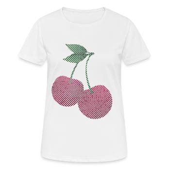 Süße Kirsche Frucht Erdbeere Geschenk kirschbaum - Frauen T-Shirt atmungsaktiv - Weiß - Vorne - AI Model Female 172 dark (172cm)