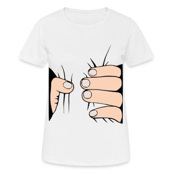 Crushing hand - hand crushes you - Women's Breathable T-Shirt - white - Front - AI Model Female 172 dark (172cm)