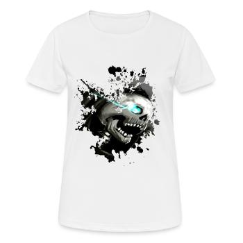 Halloween Gothic Skull Head Totenkopf Design - Women's Breathable T-Shirt - white - Front - AI Model Female 172 dark (172cm)