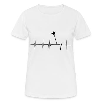 EKG Zauberstab Geschenk - Frauen T-Shirt atmungsaktiv - Weiß - Vorne - AI Model Female 172 dark (172cm)