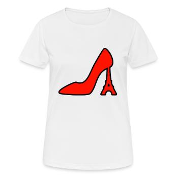 Tour Eiffel comme un talon de la chaussure cadeau - T-shirt respirant Femme - blanc - Devant - AI Model Female 172 dark (172cm)