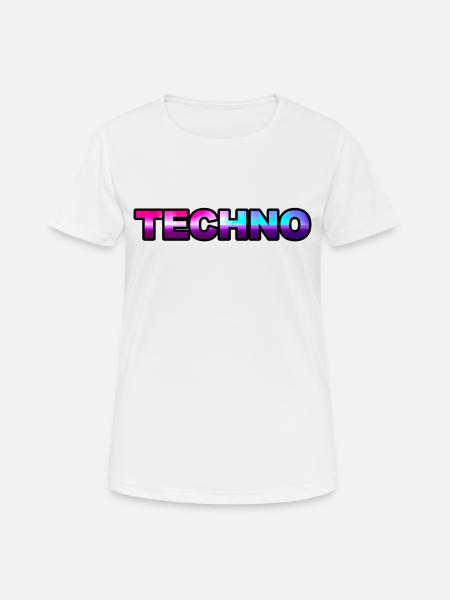 Techno - Frauen T-Shirt atmungsaktiv - Weiß