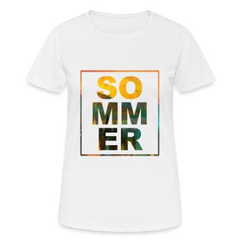 Été été - T-shirt respirant Femme - blanc - Devant - AI Model Female 172 dark (172cm)