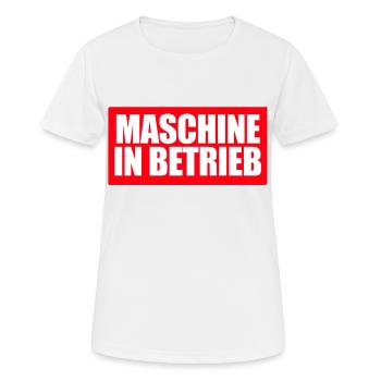 Maschine In Betrieb - Frauen T-Shirt atmungsaktiv - Weiß - Vorne - AI Model Female 172 dark (172cm)