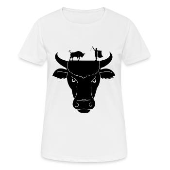 Stier Bulle Stierkampf Geschenk - Frauen T-Shirt atmungsaktiv - Weiß - Vorne - AI Model Female 172 dark (172cm)