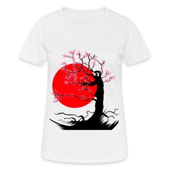 Baum Fantasy Asien China Japan - Frauen T-Shirt atmungsaktiv - Weiß - Vorne - AI Model Female 172 dark (172cm)