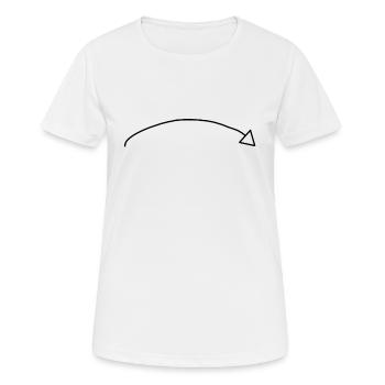 Gebogener Pfeil Deko - Frauen T-Shirt atmungsaktiv - Weiß - Vorne - AI Model Female 172 dark (172cm)