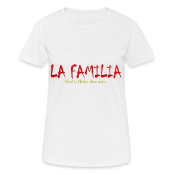 Family family time Lafamilia La familia - Women's Breathable T-Shirt - white - Front - AI Model Female 172 dark (172cm)