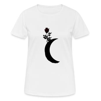 Croissant de rose - T-shirt respirant Femme - blanc - Devant - AI Model Female 172 dark (172cm)