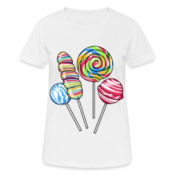Lollis - Frauen T-Shirt atmungsaktiv - Weiß - Vorne - AI Model Female 172 dark (172cm)