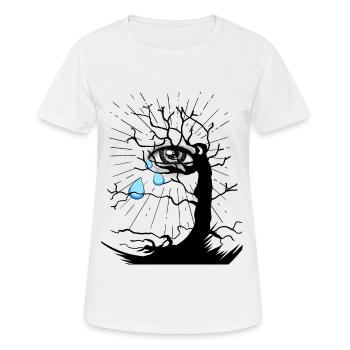 Depression Trauer Tränen depressiv Jenseits Tod - Frauen T-Shirt atmungsaktiv - Weiß - Vorne - AI Model Female 172 dark (172cm)