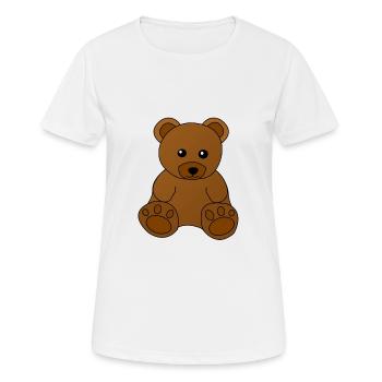 Teddy teddy bear bear children - Women's Breathable T-Shirt - white - Front - AI Model Female 172 dark (172cm)