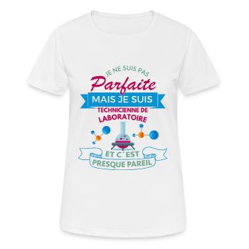 Technicienne de laboratoire parfaite shirt cadeau - T-shirt respirant Femme - blanc - Devant - AI Model Female 172 dark (172cm)