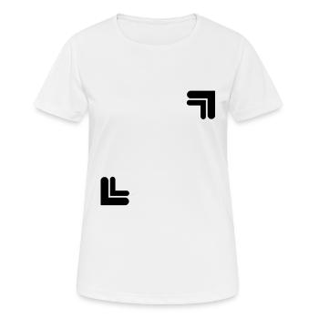 Black Corners Two Corners Decoration Frame - Women's Breathable T-Shirt - white - Front - AI Model Female 172 dark (172cm)