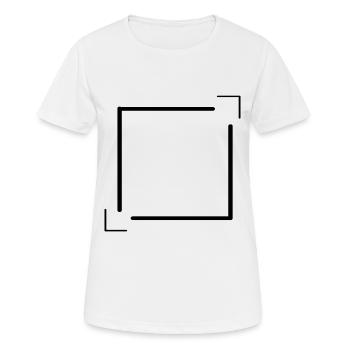 Linien Rahmen mit Ecken Deko Geschenk - Frauen T-Shirt atmungsaktiv - Weiß - Vorne - AI Model Female 172 dark (172cm)