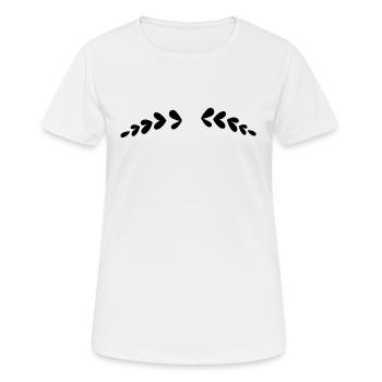 Black ornaments loorbeer leaf decoration - Women's Breathable T-Shirt - white - Front - AI Model Female 172 dark (172cm)