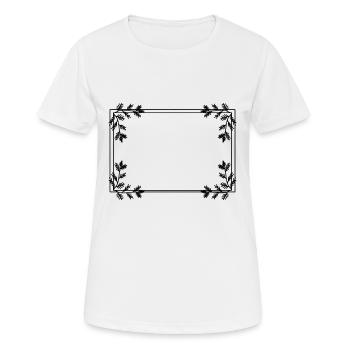 Rahmen Ast Zweig Verzierung Dekoration - Frauen T-Shirt atmungsaktiv - Weiß - Vorne - AI Model Female 172 dark (172cm)