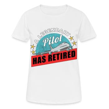Airplane Pilot Fly Pension Stopped I Gift - Women's Breathable T-Shirt - white - Front - AI Model Female 172 dark (172cm)