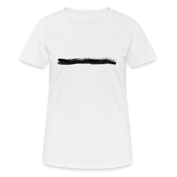 Texte de base de la ligne de contour de pinceau noir - T-shirt respirant Femme - blanc - Devant - AI Model Female 172 dark (172cm)