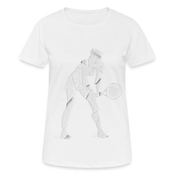 Tennis Tennisspielerin Frau Sport Match Verein Fan - Frauen T-Shirt atmungsaktiv - Weiß - Vorne - AI Model Female 172 dark (172cm)