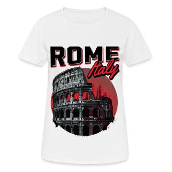 Kolosseum Rom Italien Stadt Skyline Kunst - Frauen T-Shirt atmungsaktiv - Weiß - Vorne - AI Model Female 172 dark (172cm)