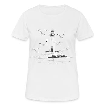 Phare Seagull Harbor Moin Sea Lake - T-shirt respirant Femme - blanc - Devant - AI Model Female 172 dark (172cm)