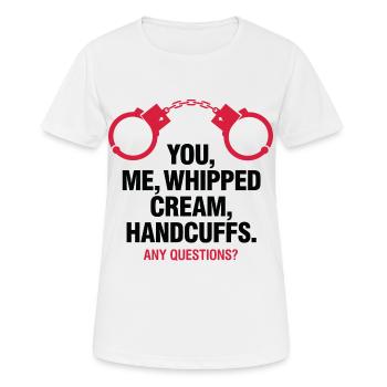 You, me, whipped cream - Women's Breathable T-Shirt - white - Front - AI Model Female 172 dark (172cm)