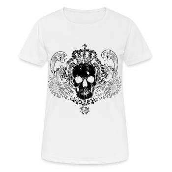 crânes roi noir - T-shirt respirant Femme - blanc - Devant - AI Model Female 172 dark (172cm)