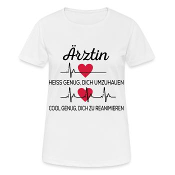 Ärztin - Frauen T-Shirt atmungsaktiv - Weiß - Vorne - AI Model Female 172 dark (172cm)
