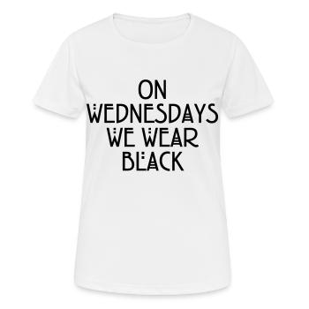 On wednesdays we wear black - T-shirt respirant Femme - blanc - Devant - AI Model Female 172 dark (172cm)