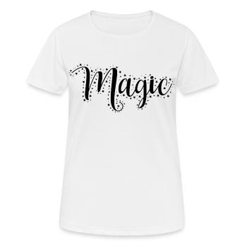 Lettering Magic star black - Women's Breathable T-Shirt - white - Front - AI Model Female 172 dark (172cm)