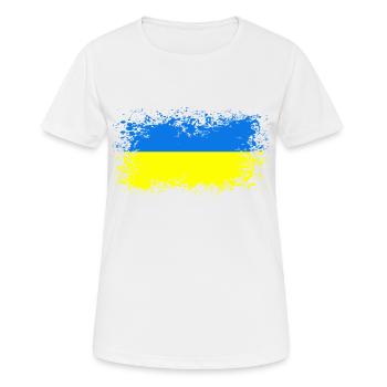 Drapeau ukrainien Idée cadeau ukrainienne - T-shirt respirant Femme - blanc - Devant - AI Model Female 172 dark (172cm)