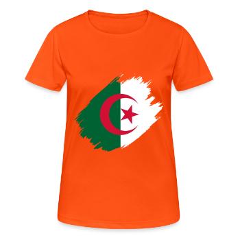 Flag of Algeria - Women's Breathable T-Shirt - neon orange - Front - AI Model Female 172 dark (172cm)