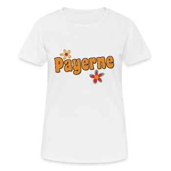 Payerne Hippie Flowers - Women's Breathable T-Shirt - white - Front - AI Model Female 172 dark (172cm)