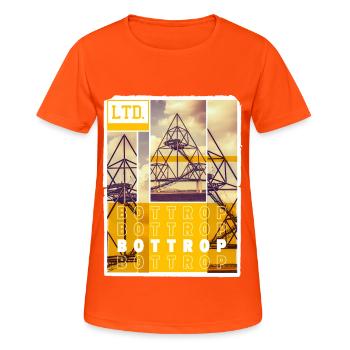 Bottrop Germany City Skyline Home Love - Women's Breathable T-Shirt - neon orange - Front - AI Model Female 172 dark (172cm)