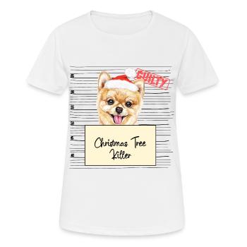 Weihnachtsbaum Umschubser Pommerscher - Frauen T-Shirt atmungsaktiv - Weiß - Vorne - AI Model Female 172 dark (172cm)
