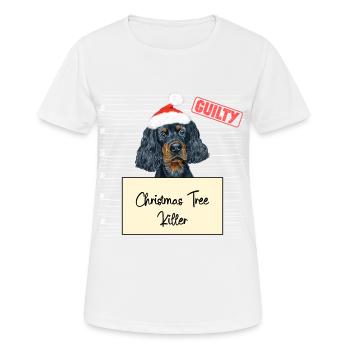 Weihnachtsbaum Umschubser Gordon Setter - Frauen T-Shirt atmungsaktiv - Weiß - Vorne - AI Model Female 172 dark (172cm)