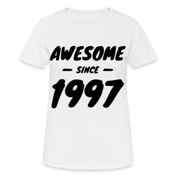 1997 vintage Awesome Since 1997 Gift idea - Women's Breathable T-Shirt - white - Front - AI Model Female 172 dark (172cm)