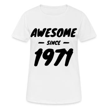 Millésime 1971 Génial depuis 1971 Idée cadeau - T-shirt respirant Femme - blanc - Devant - AI Model Female 172 dark (172cm)